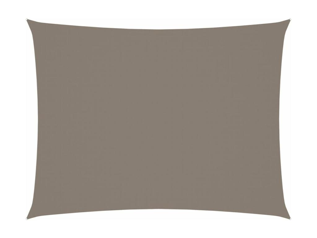 Vela parasol rectangular tela oxford 5x6 m topo
