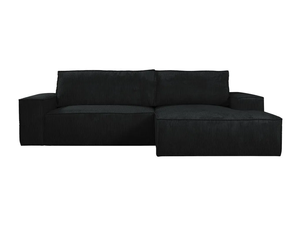 Sofá rinconera derecho de pana negro Luxmbls XXAN59452