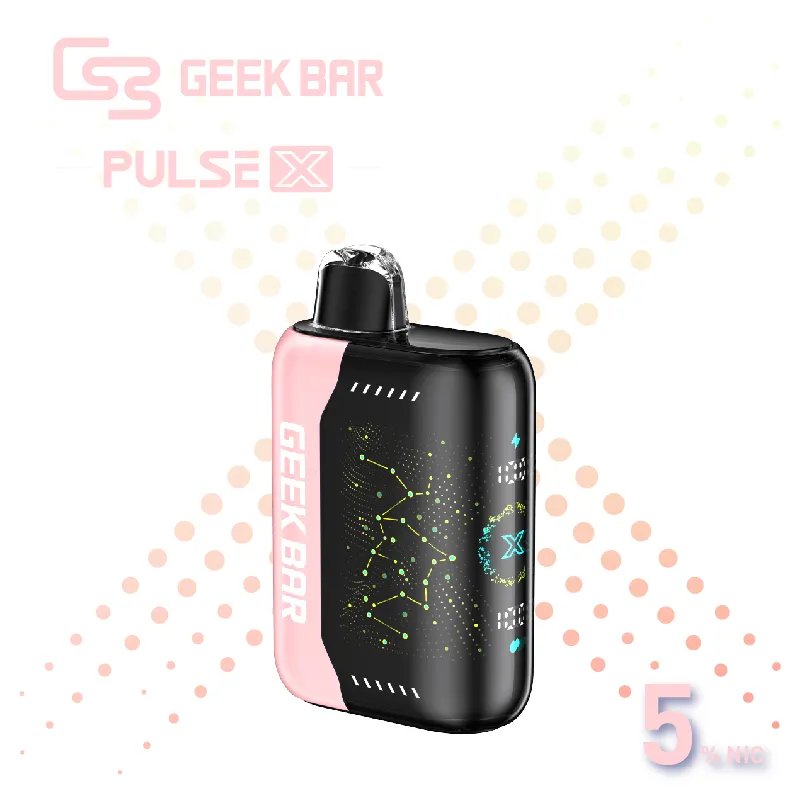 White Peach Raspberry Geek Bar Pulse X (Standard Version)