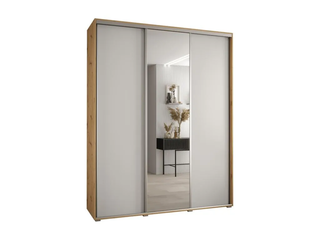 ARMARIO Patriciabaezcasa 3 DE PUERTAS CORREDERAS 235.2/190/60 3 puertas (Artisan/Blanco/Plata)