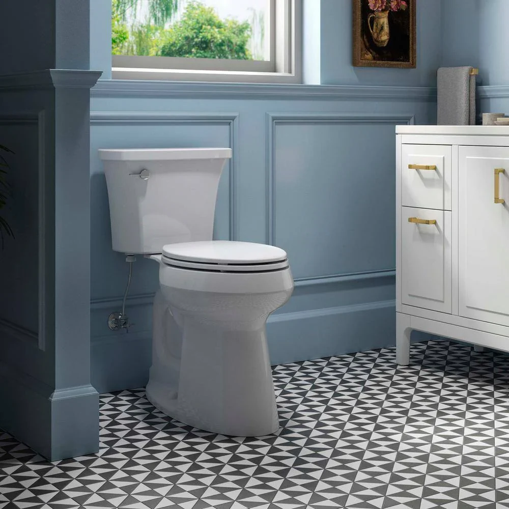 KOHLER Highline Arc Extra Tall Elongated Toilet, White, 1.28 GPF, 2-Piece - 78305-0 - Image 2 KOHLER Highline Arc Extra Tall Elongated Toilet, White, 1.28 GPF, 2-Piece - 78305-0 - Image 2