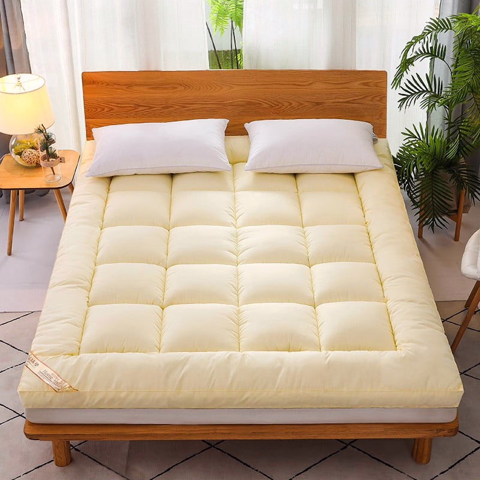 Vfedsrsge 3D Velvet Thickened Foldable Mattress - Twin/Full/Queen Size, Soft Floor Futon for Dorm, Guest, RV, Yoga & Ki-ds Play - Rollable Space Saving Mattress Topper - Image 2