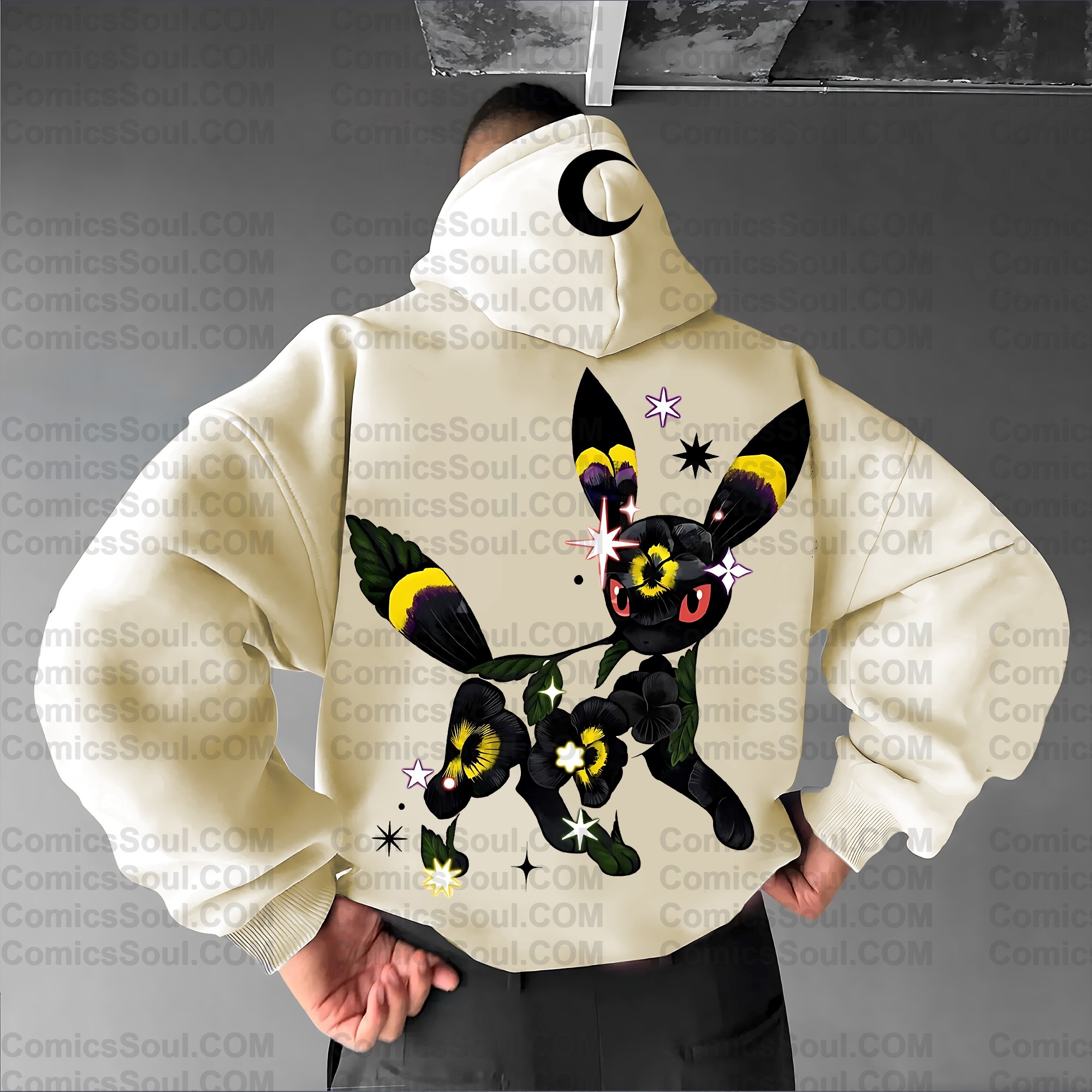 (Pokemon)Plus Velvet Unisex Anime Graphic Streetwear Vintage Hoodie