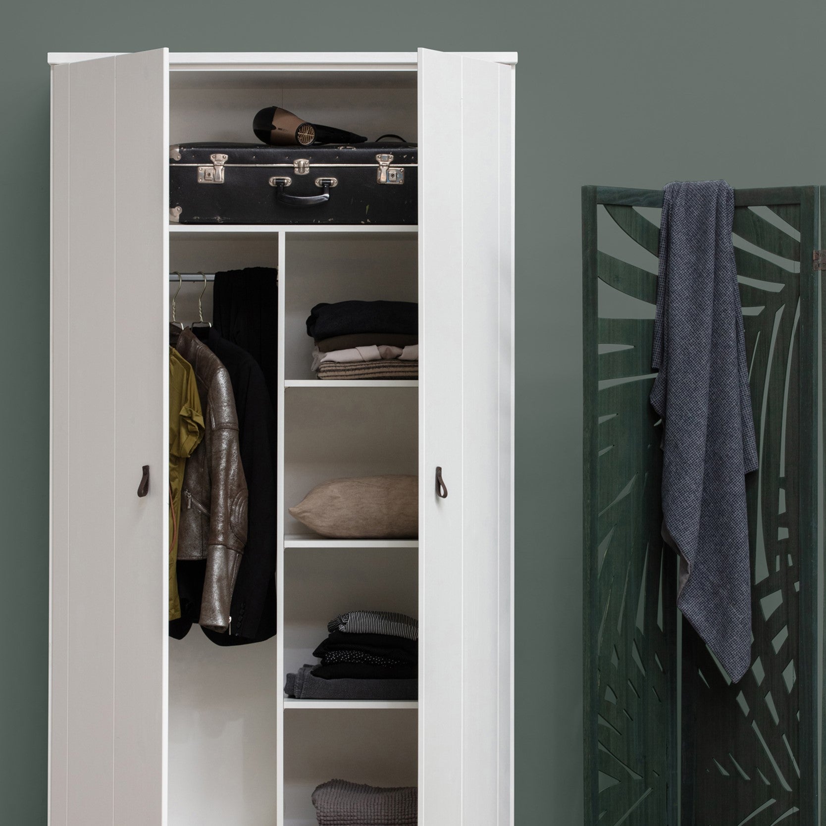 WOOOD Ties Kledingkast - Wit