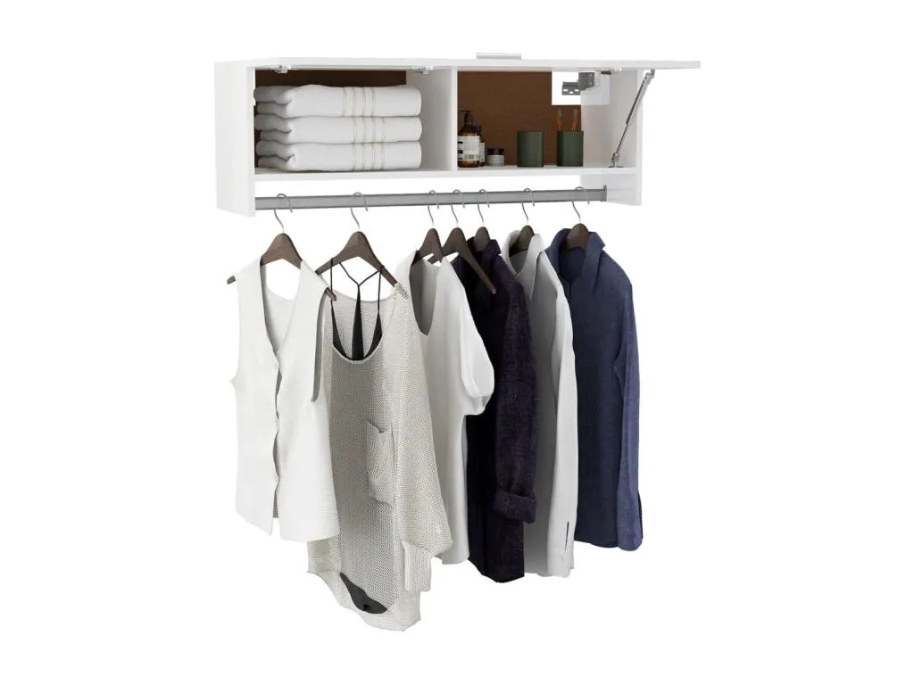 Armario de Vivircalido contrachapada blanco brillante 100x32.5x35 cm 02117goxb