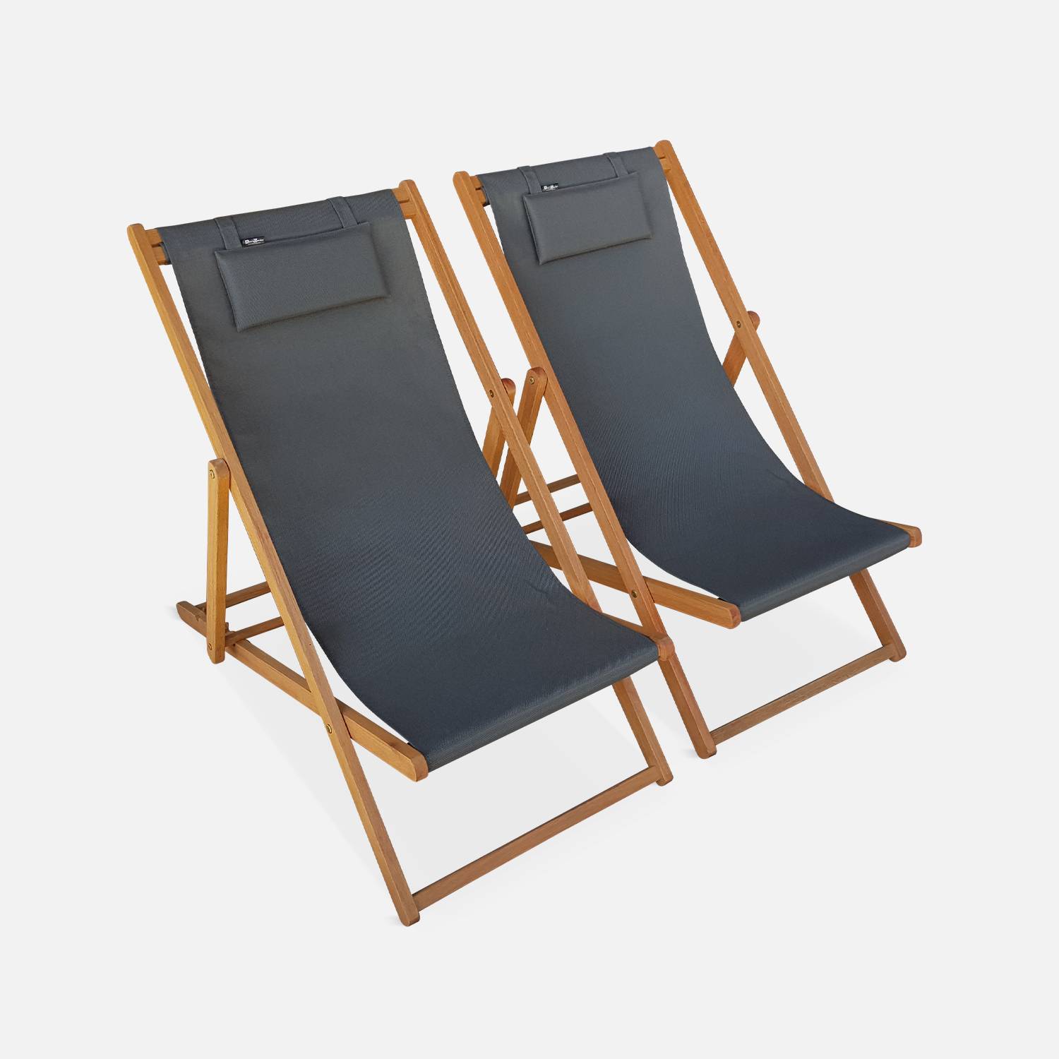 Creus - Silla plegable de madera de eucalipto, set de 2