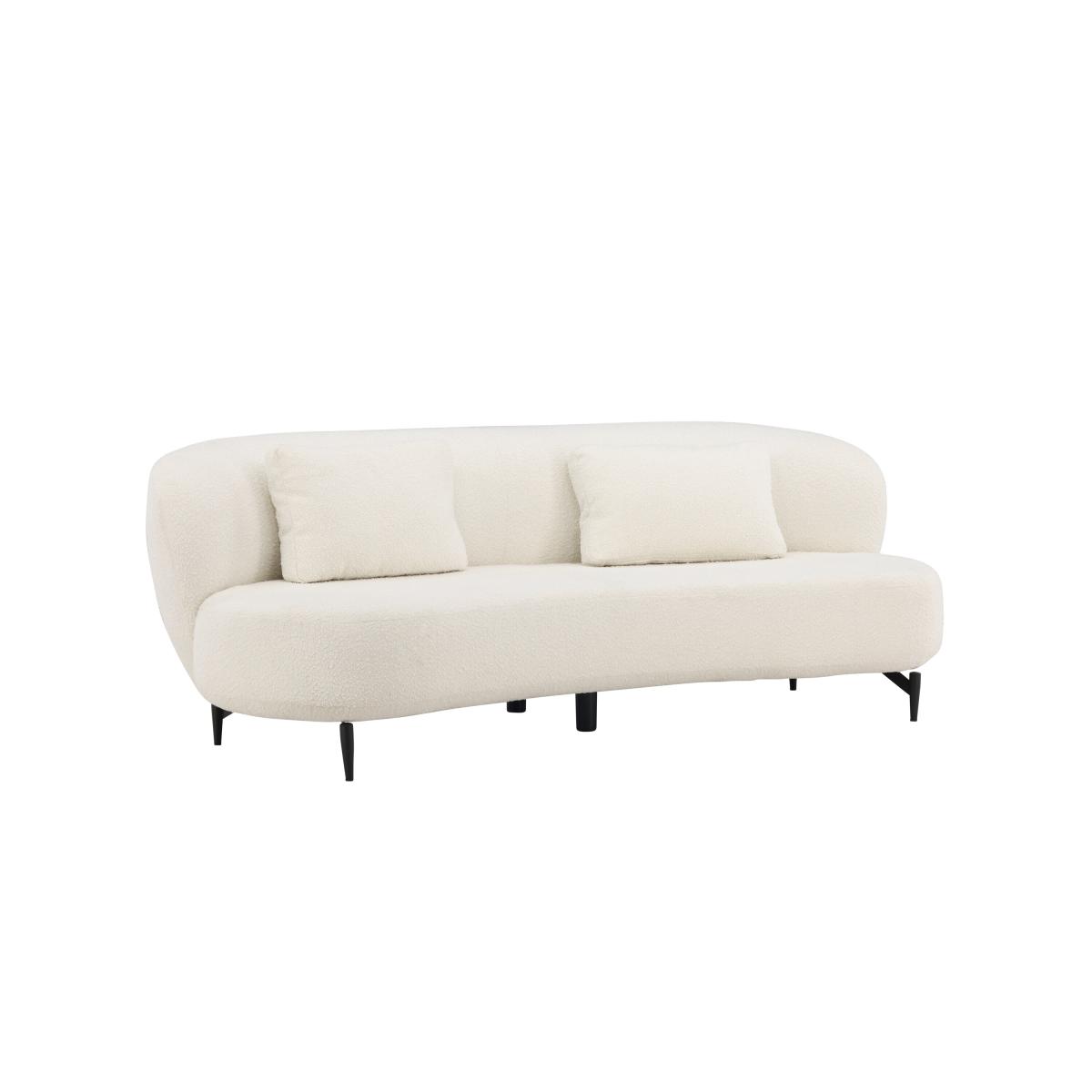 Svea - Daniele organische 3-zits bank - 224 cm - boucle - wit