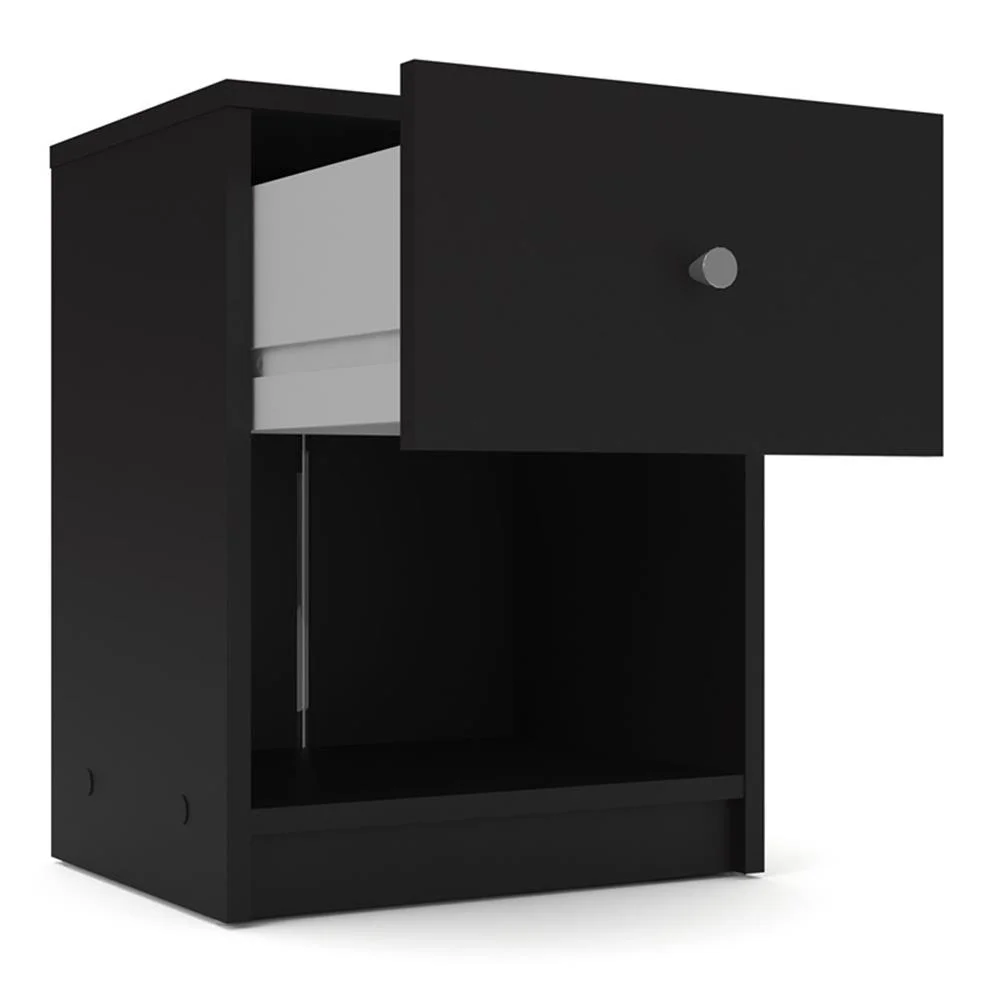 Pemberly Row 3PC Engineered Wood Dresser and Nightstands Bedroom Set in Black