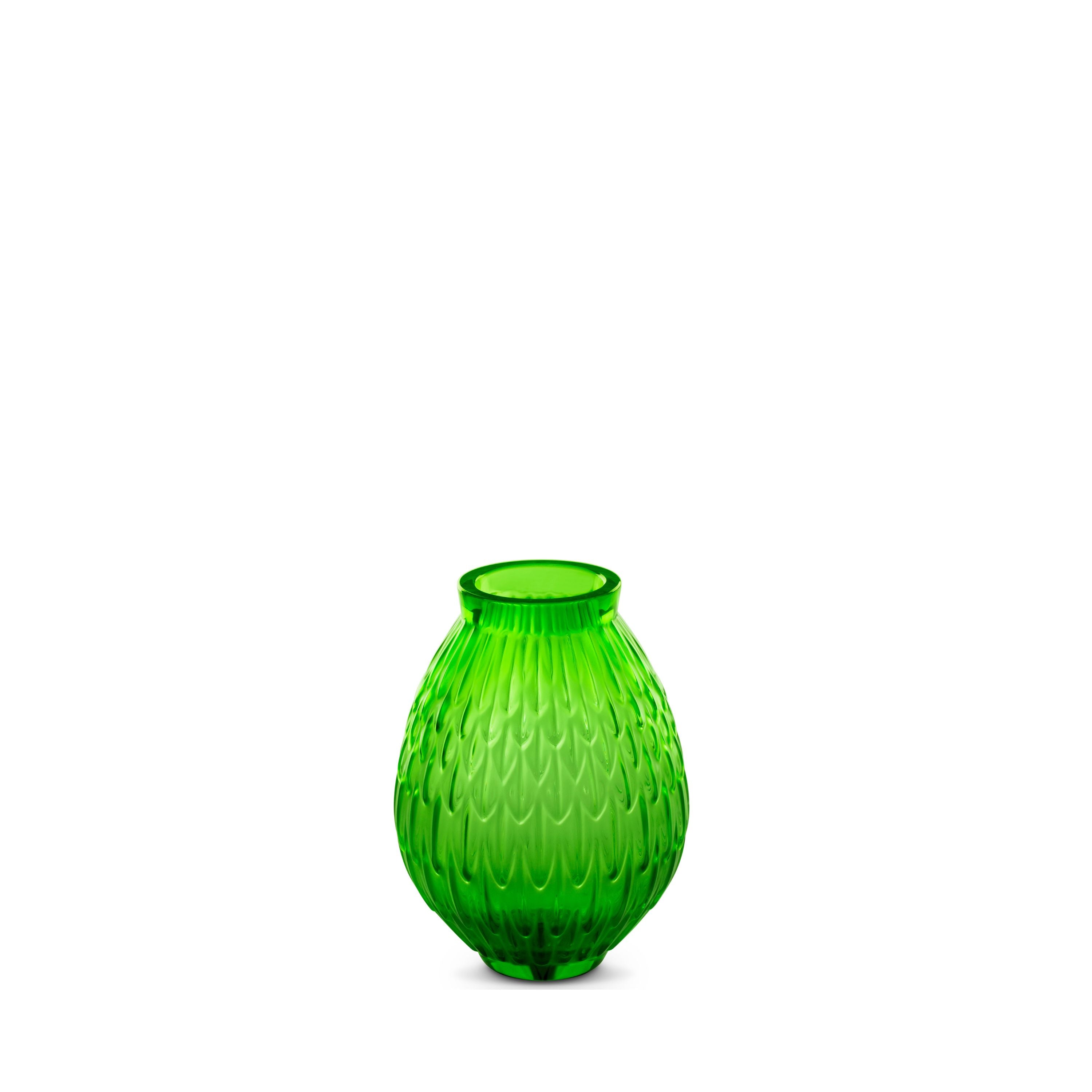 VASE PLUMES PETIT MODÈLE - CRISTAL VERT