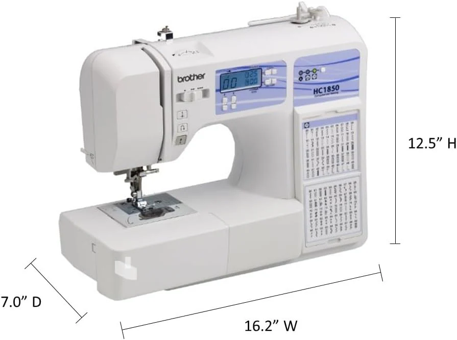 Brother HC1850 sewing and quilting machine, 185 built-in stitches, LCD display