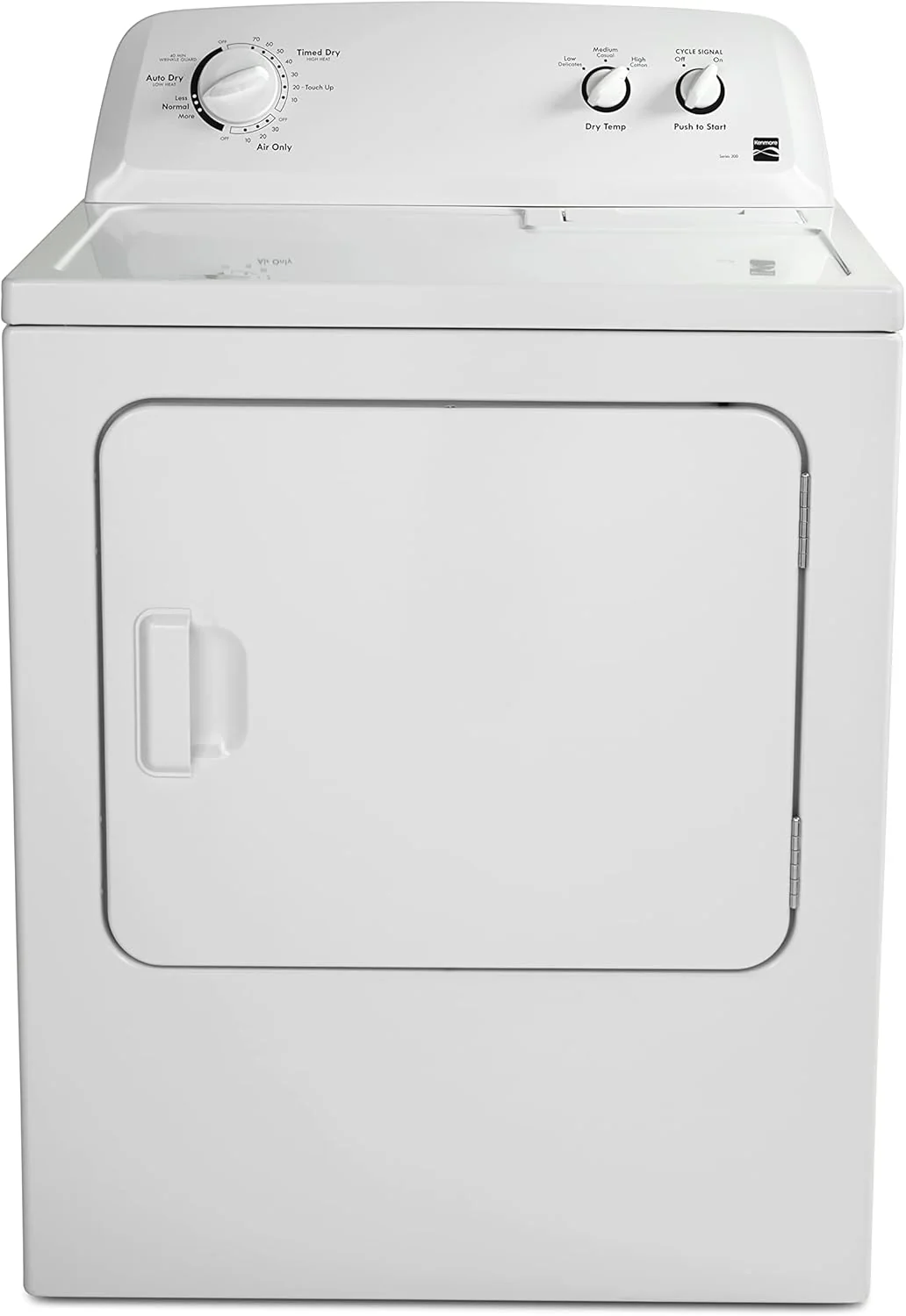 Kenmore 29′′ Front Load Electric Dryer with Wrinkle Guard and 7.0 Cubic Ft. Total Capacity, White