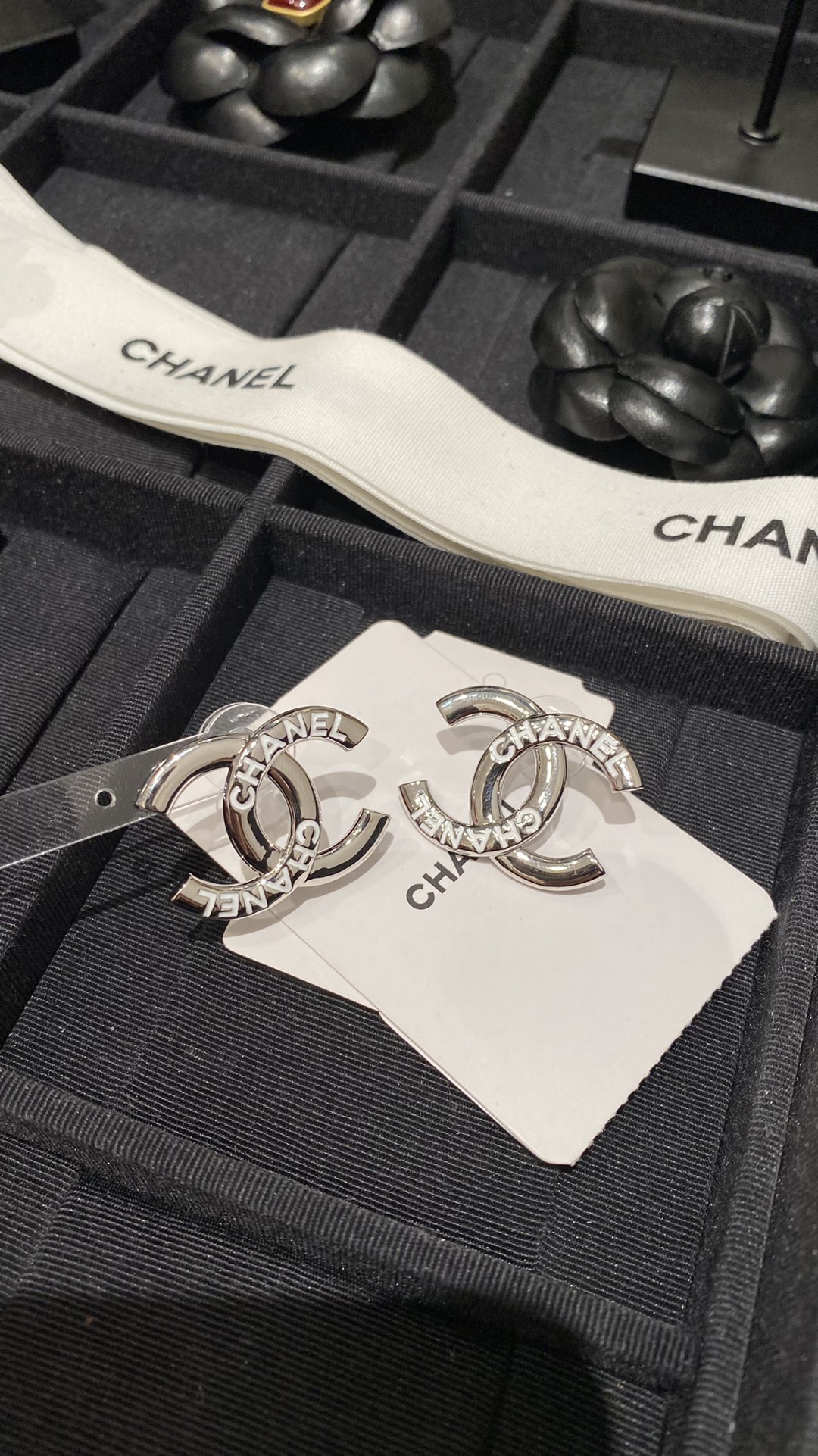 Chanel Enamel Monogram CC Earrings - Original Replica Club