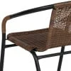 Emma + Oliver Indoor/Outdoor Stacking Rattan Restaurant Patio Chairs, Set of 2, Gray - Image 32