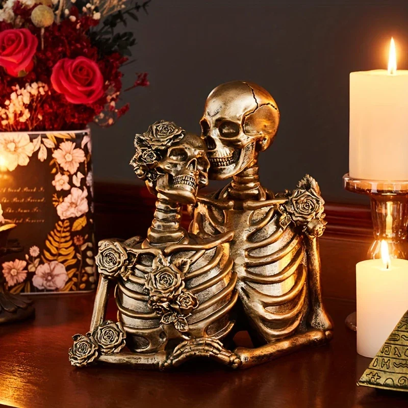 SkullMates™ - Vintage Elegant Gothic Skeleton Couple Figurine - Image 6 SkullMates™ - Vintage Elegant Gothic Skeleton Couple Figurine - Image 6
