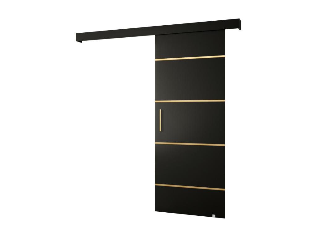 Puertas correderas Salwador IV 80x204 cm (Negro / Negro / Dorado)