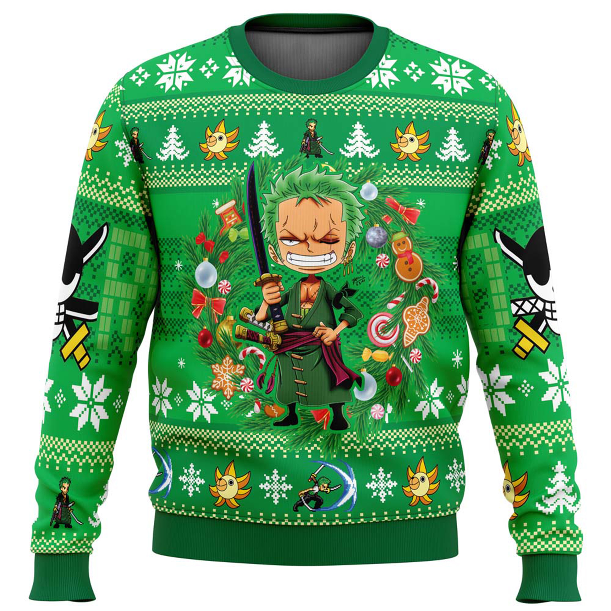 Unisex Anime Ugly Christmas Sweater TeeThreads Sustain the Scene with Custom Apparel