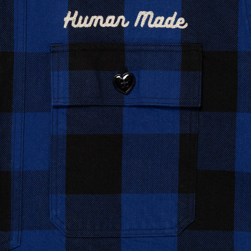 HUMAN MADE CHECK HALF-ZIP SHIRT
