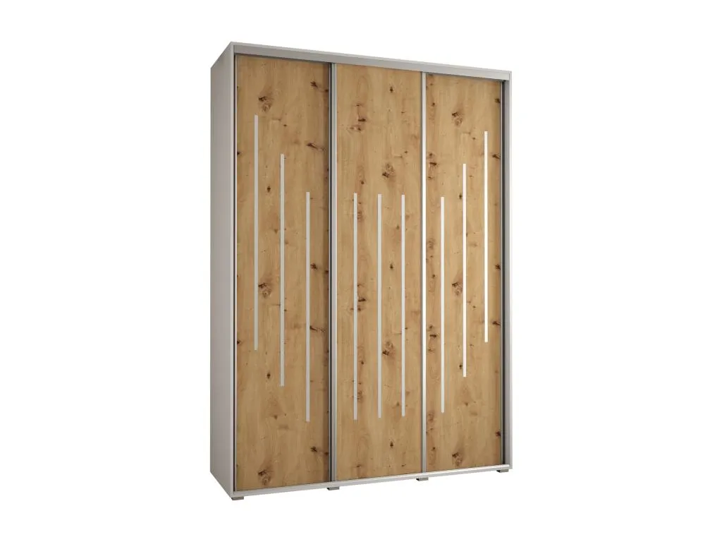 ARMARIO Sancaldeco 8 DE PUERTAS CORREDERAS 235.2/180/45 3 puertas (Blanco/Artisan/Plata) 05585DLDU