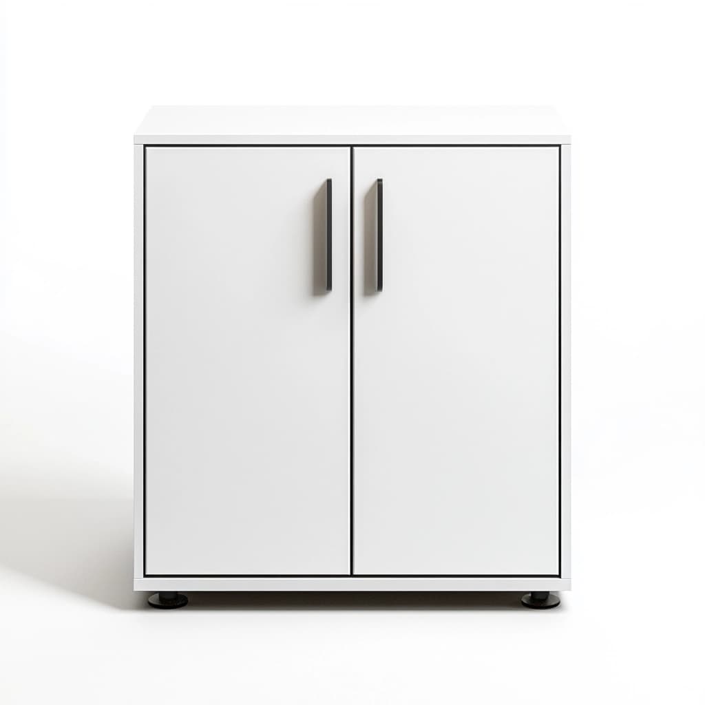 Armario bajo moderno para oficina y hogar blanco madera melamina almacenamiento versátil 80x40x85 cm mueble auxiliar