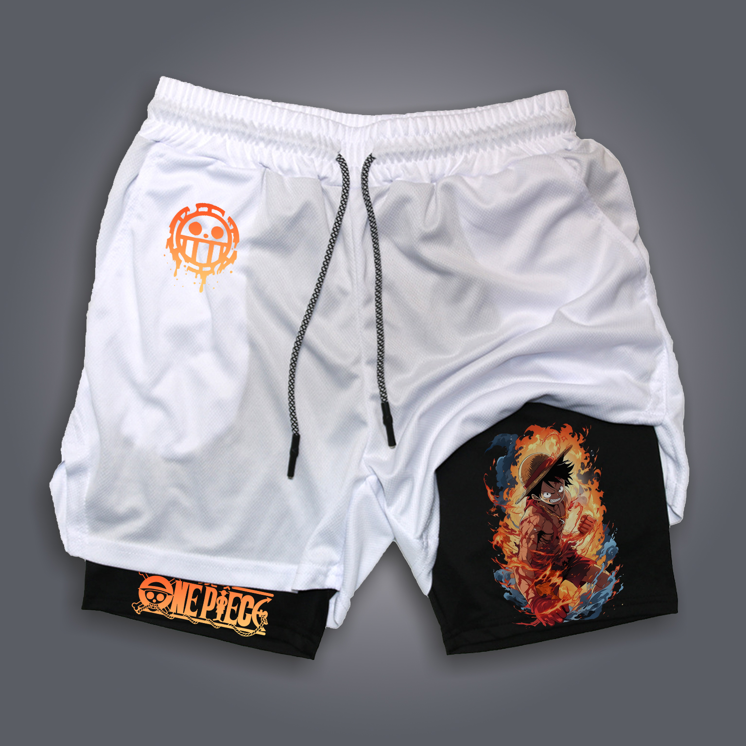 Unisex Anime Print Drawstring Comicssoul Shorts