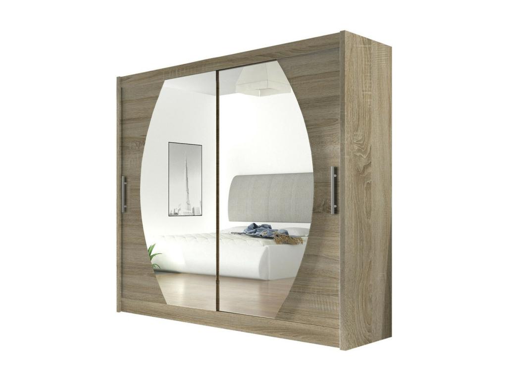 Armario 102 - Roble Nestliq - 215x180x58cm - Puertas de armario Correderas
