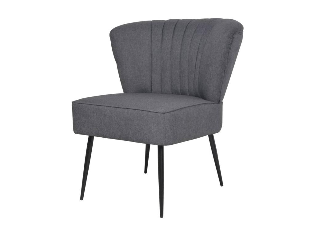 Sillón de cóctel tela gris oscuro