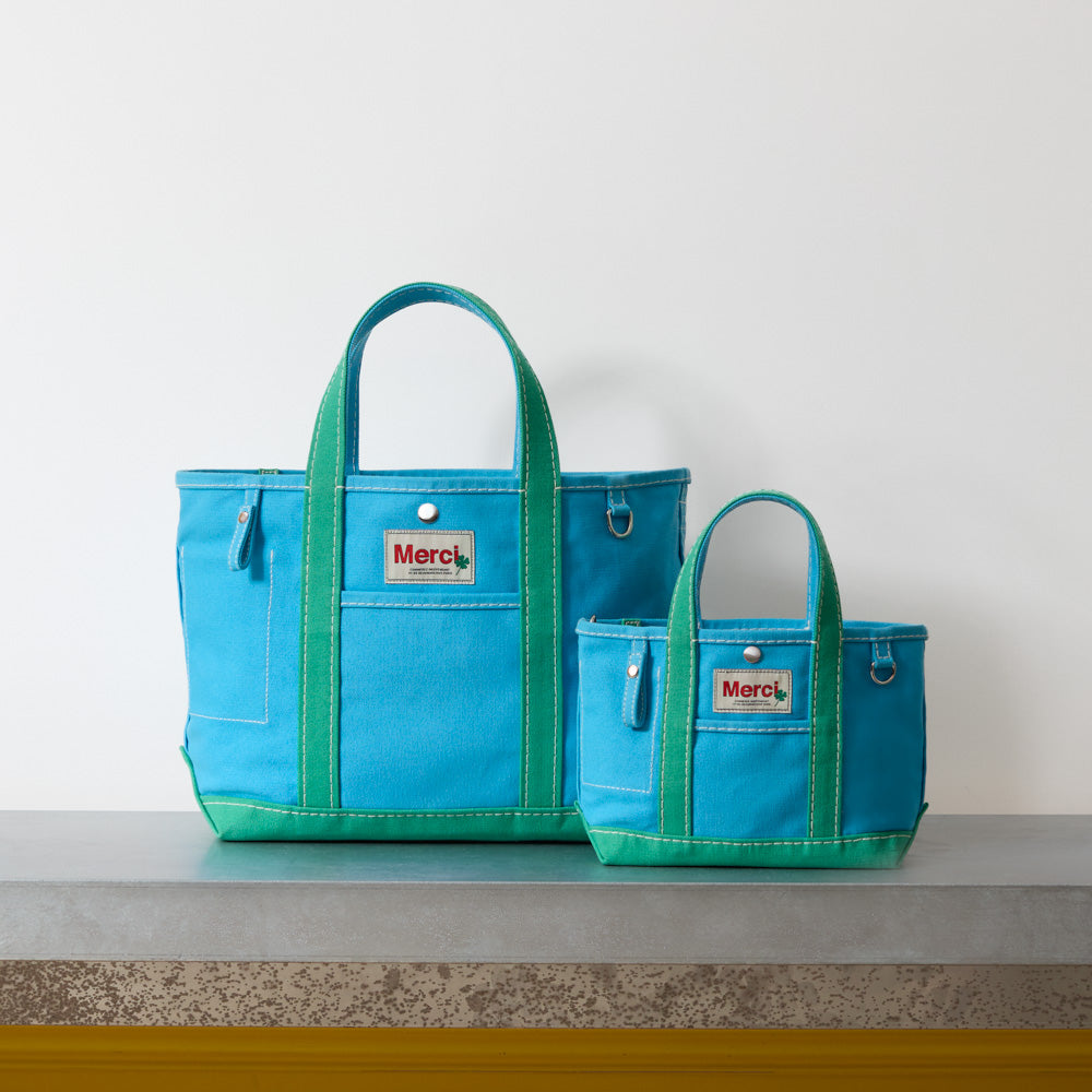 Merci - Cabas Candide - Bleu & Menthe