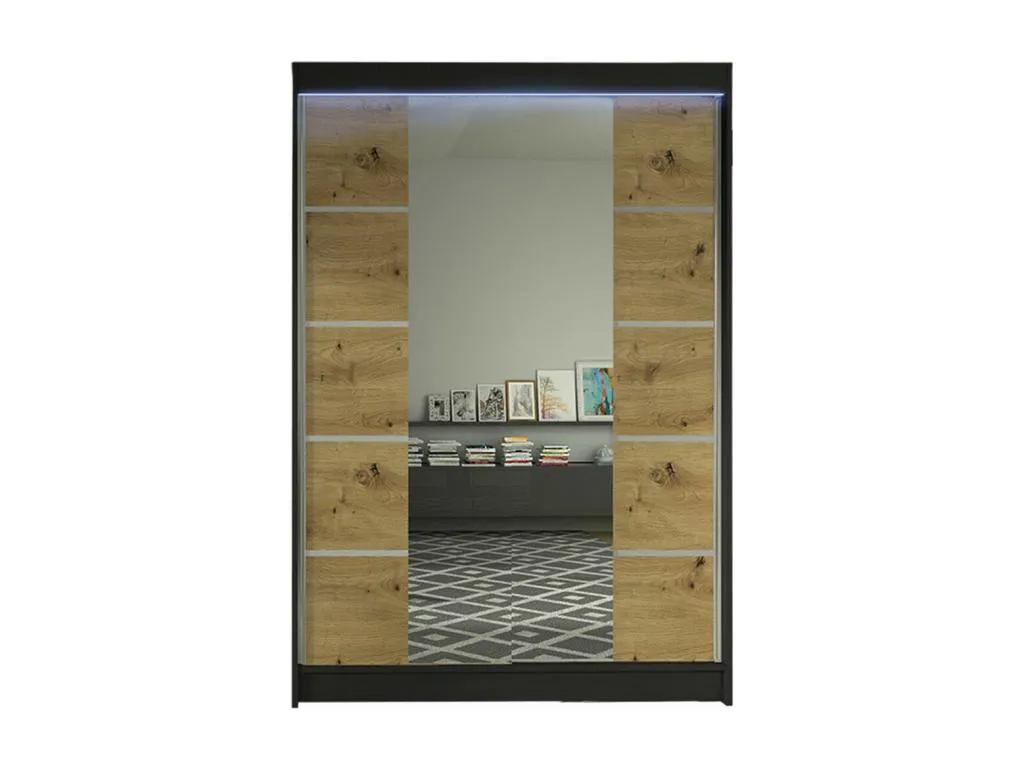 Armario Kavehomedeco 151 Kavehomedeco Artisan | Negro 200x120x58cm Puertas de armario - Correderas 39382WWNZ
