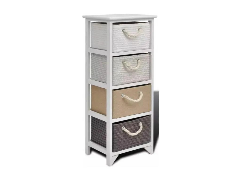 Mueble de almacenaje con 4 cajones madera Cosinor zcr3490608
