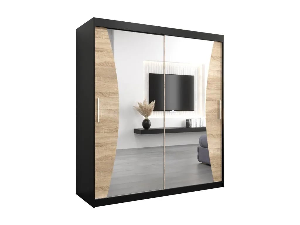 ARMARIO Sancaldeco DE PUERTAS CORREDERAS 200/180/62 2 puertas (negro/Sancaldeco) 39801ODKB