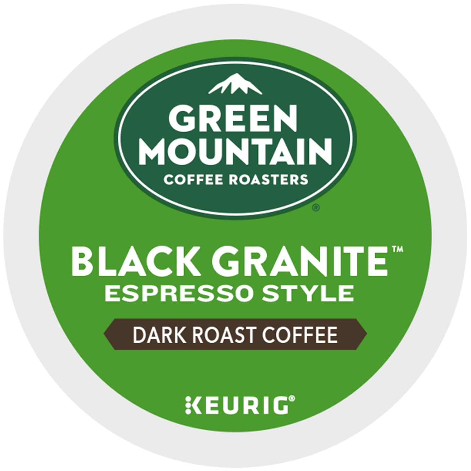 Green Mountain Coffee Roasters Black Granite. Keurig Single Serve K-Cup Pods. Espresso Style Dark Roast. 72 Count