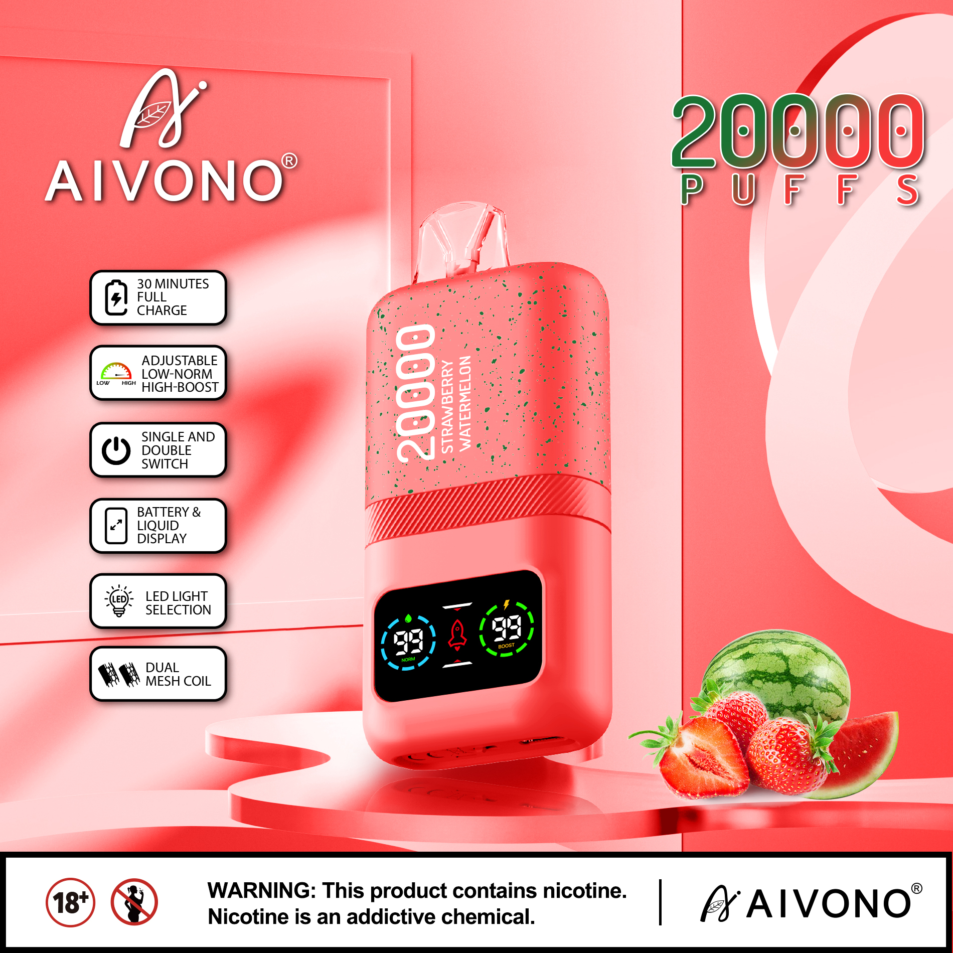 （50 pack）AIVONO AIM MAGIC 20000 Puffs Disposable Vape
