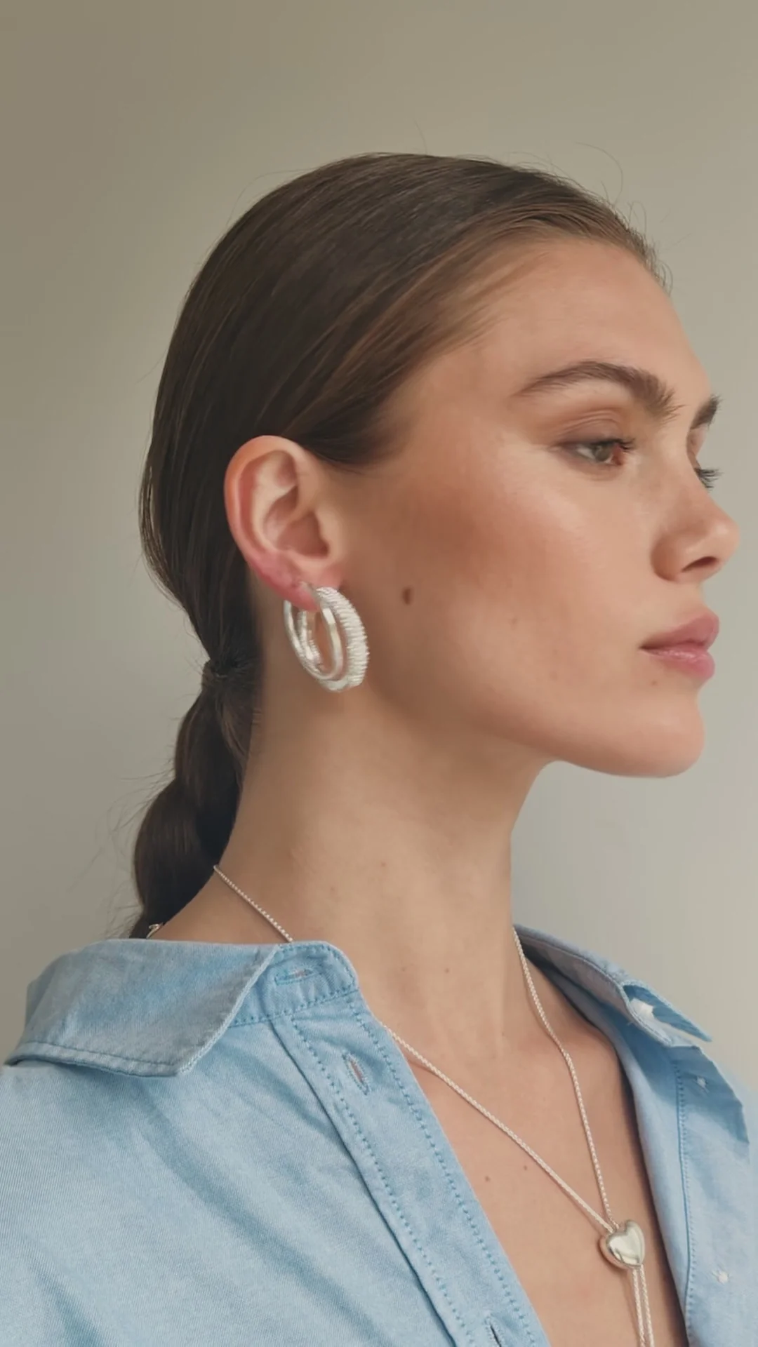 Large Sparkle Hoop Earrings