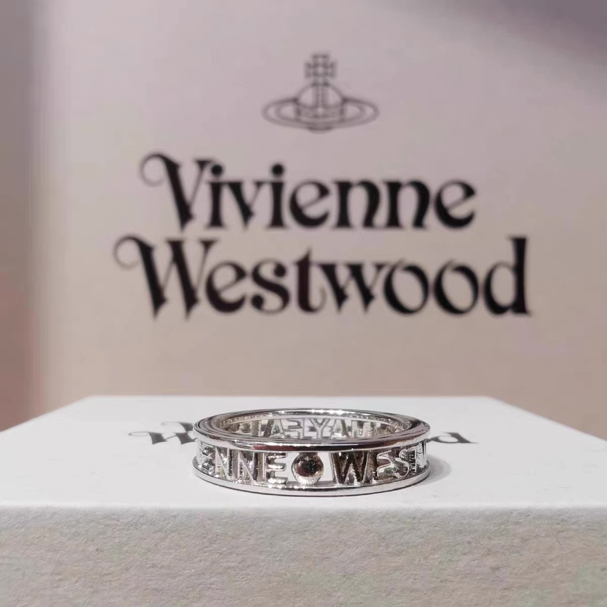 Vivienne Westwood Hollow Letters Ring - Original Replica Club