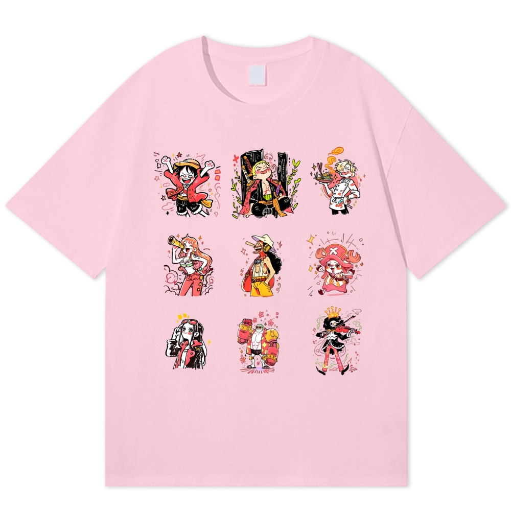 One Piece Unisex Round Neck Anime T-shirt