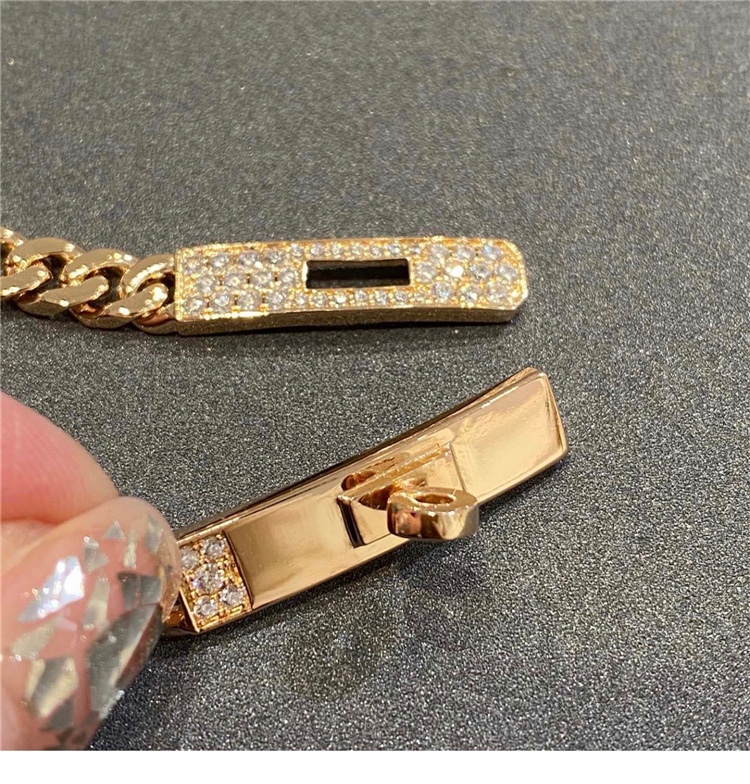 Hermes Cuban Chain Pig Nose Bracelet - Original Replica Club