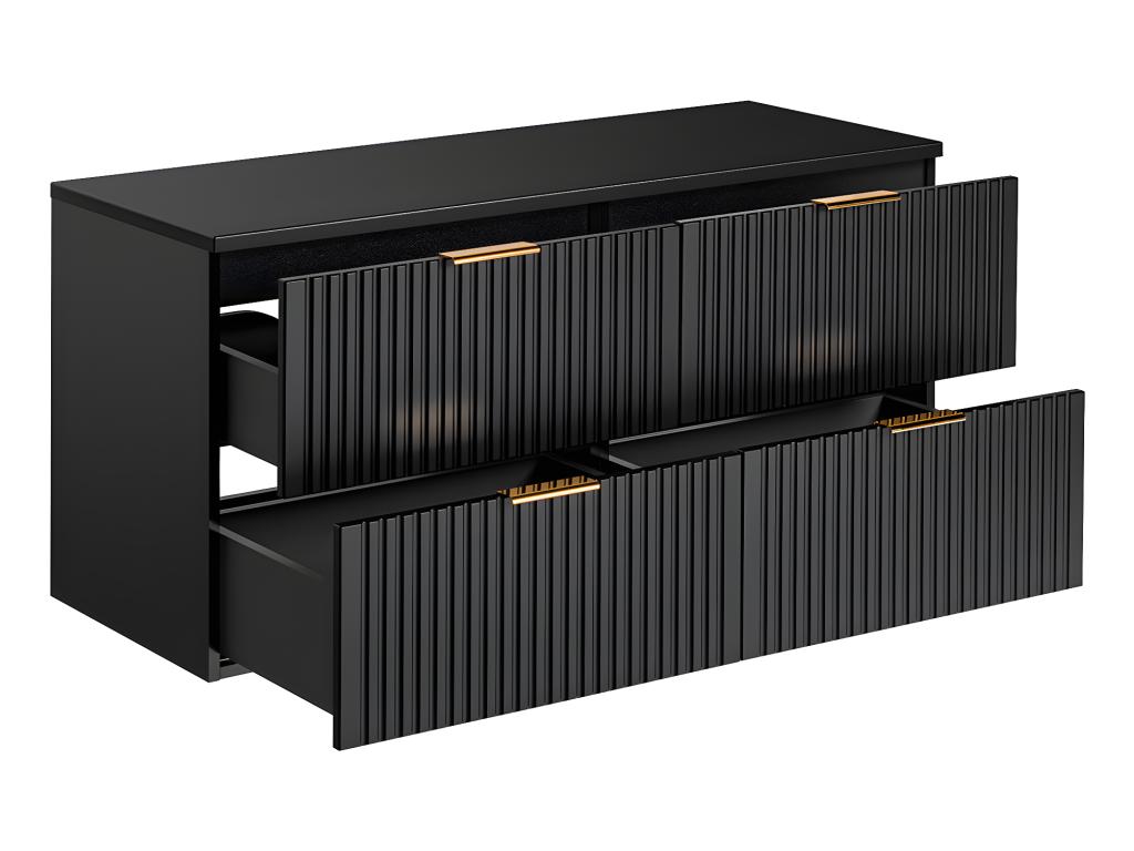 Mueble bajo lavabo 120cm encimera Adriel Negro
