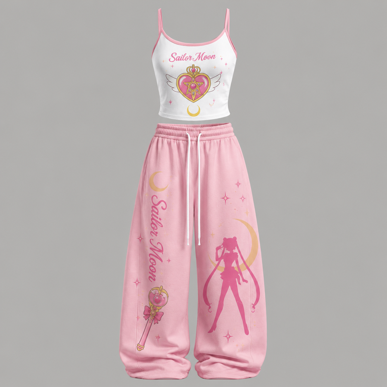 Sailor Moon Top & Elasticated Trousers Two-Piece Set