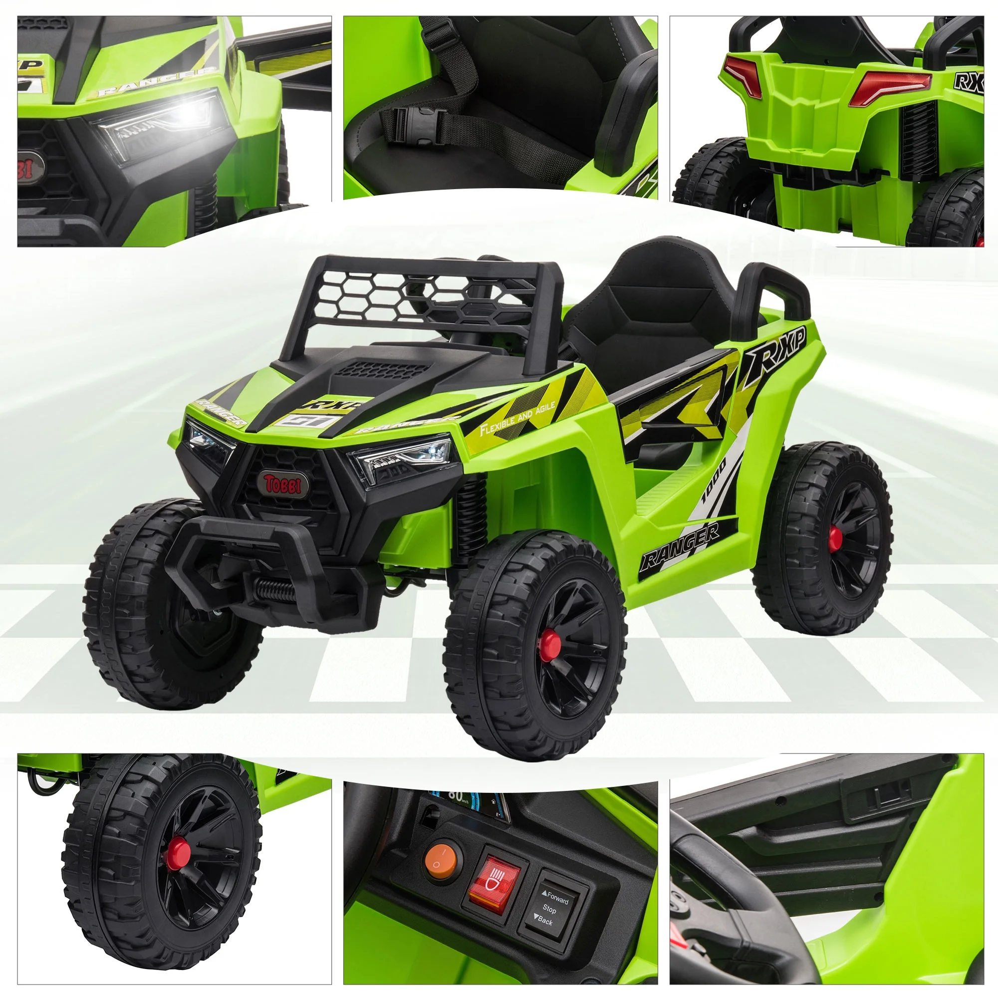TOBBI 12V Kids Electric off-Road UTV Truck Car Battery Powered Ride on Toys for Girls with LED Headlights, Music, Horn - Image 35