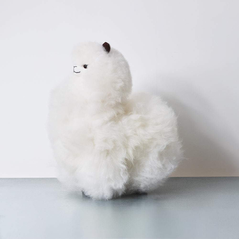 Peluche Lama en alpaga - Ivory