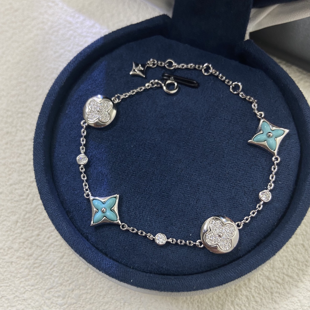 Louis Vuitton Diamond Sun Blue Amazonite Star Bracelet - Original Replica Club