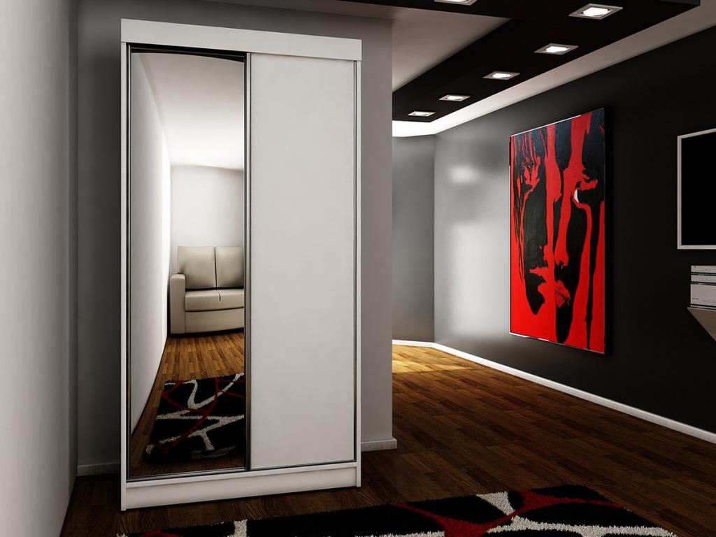 Armario Hominor 103 - Blanco - 200x100x62cm - Puertas de armario Correderas