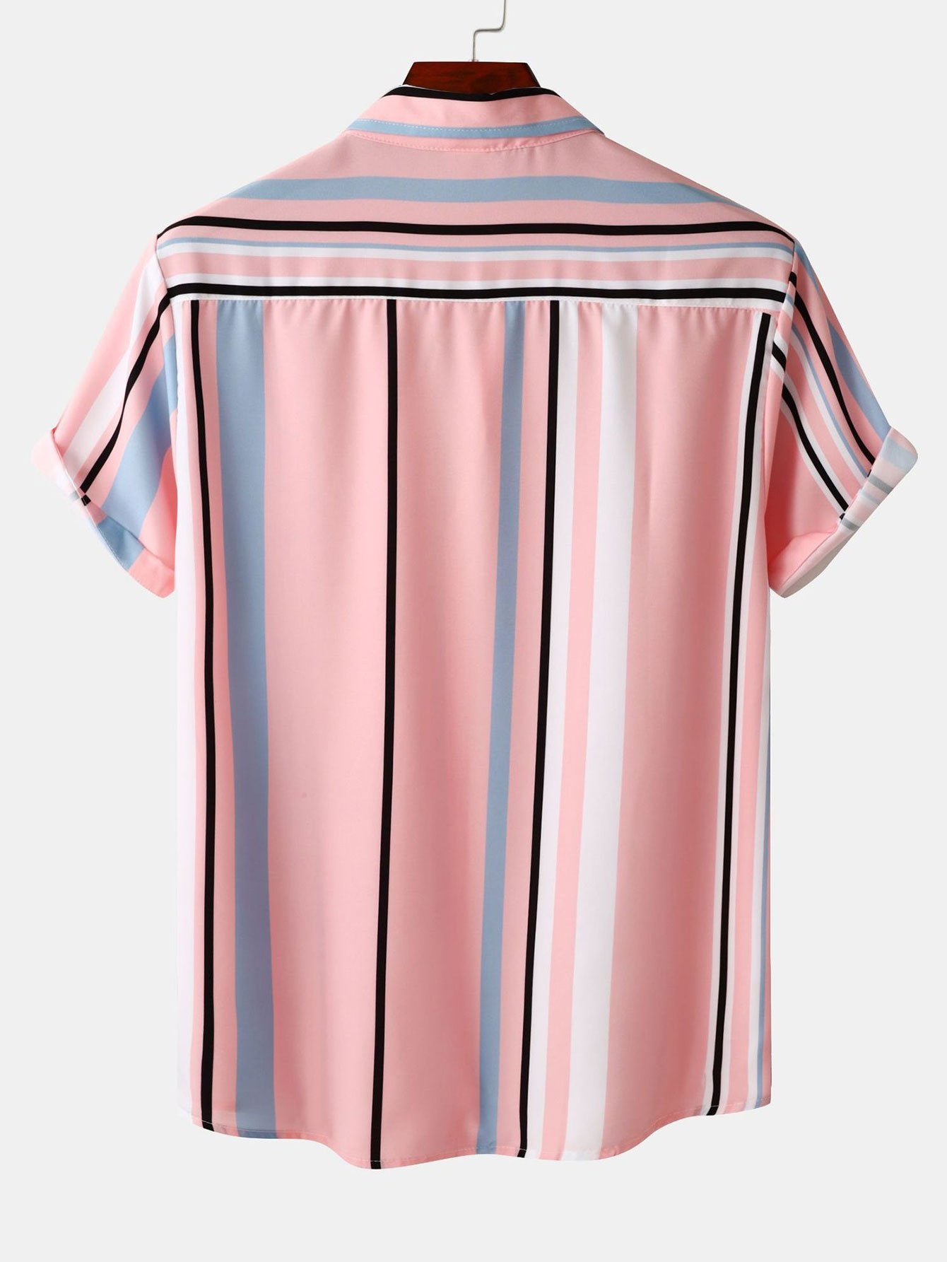 Stripe Print Button Up Shirt