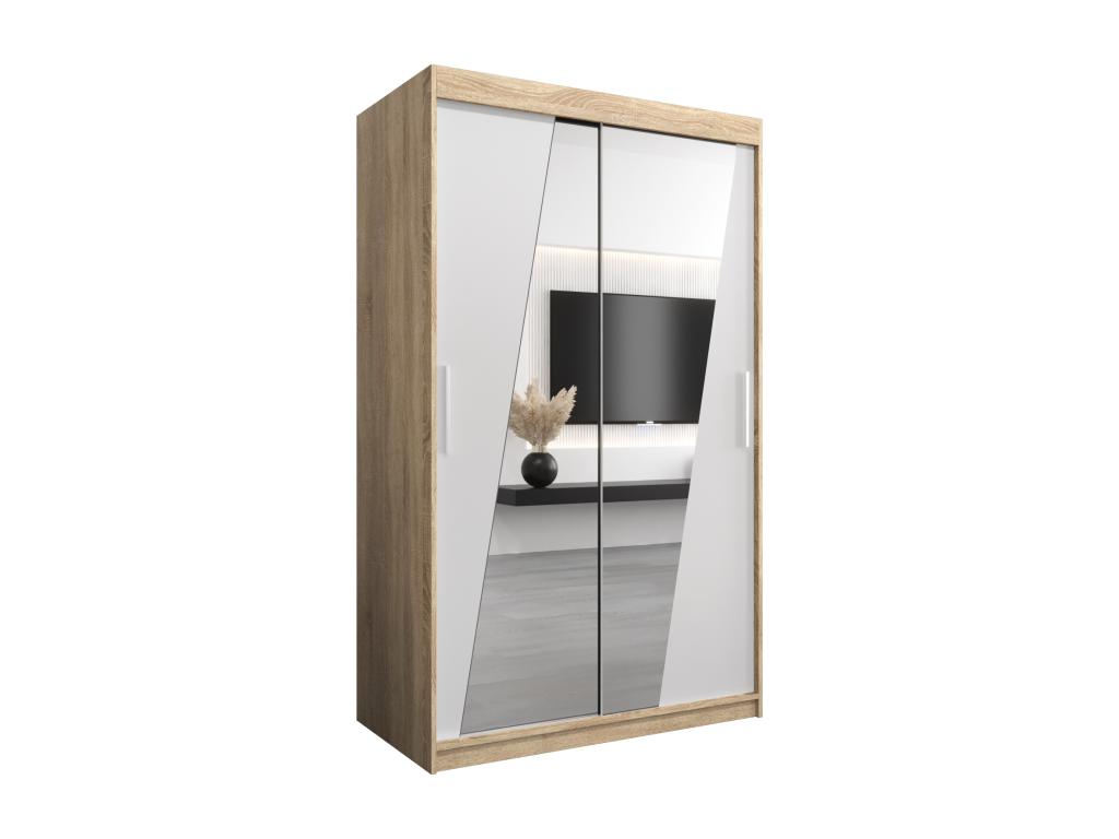 Armario Rhomb de puertas correderas 200/120/62 2 puertas Nestliq/blanco