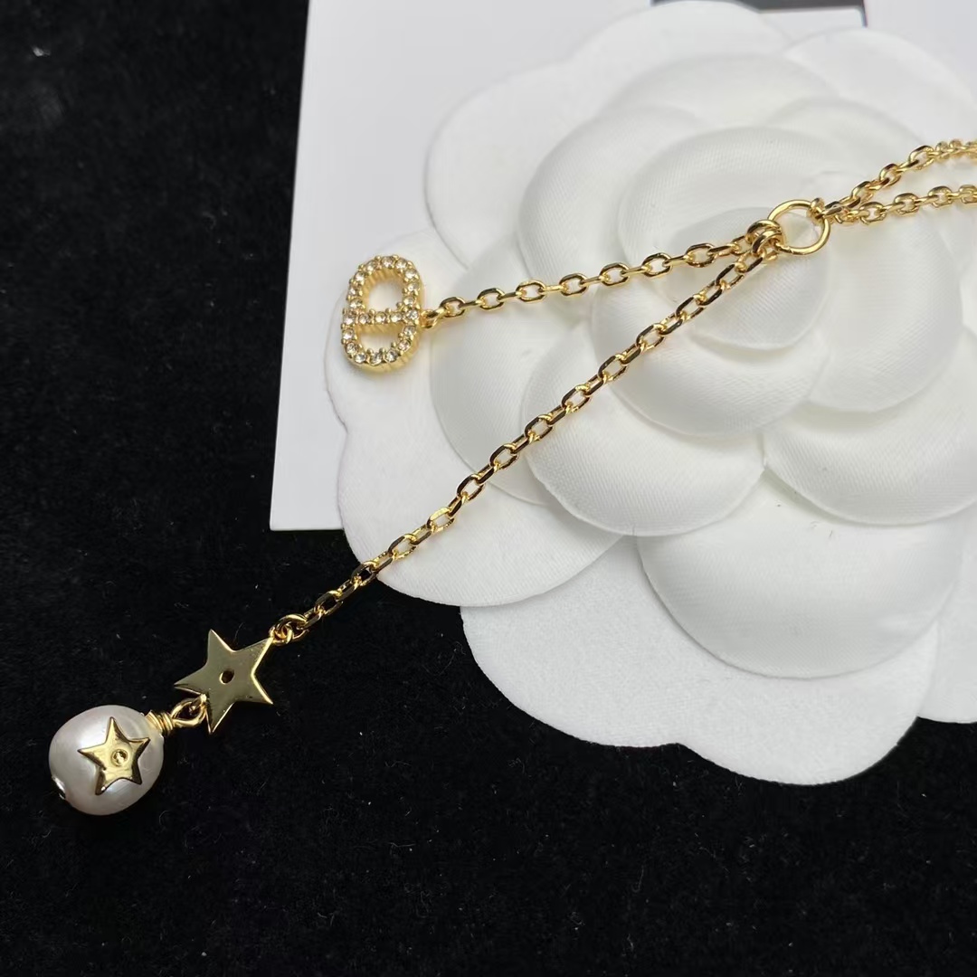 Dior Star Pearl Long Drop Y Necklace - Original Replica Club