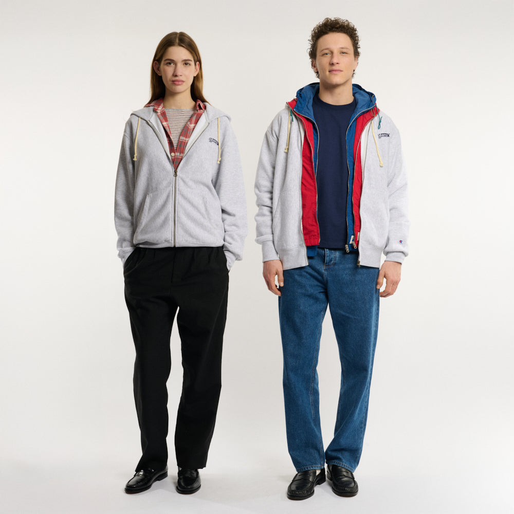 Merci x Champion - Sweat Full Zip Patch - Gris