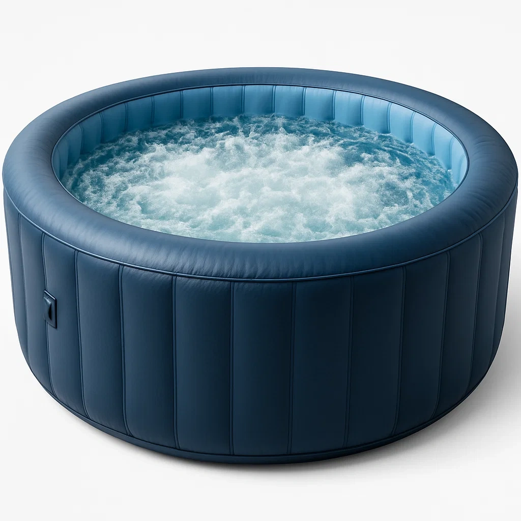 Spas hinchables 180x180x71 cm 4 personas redondo color azul RdEmnTT371MU