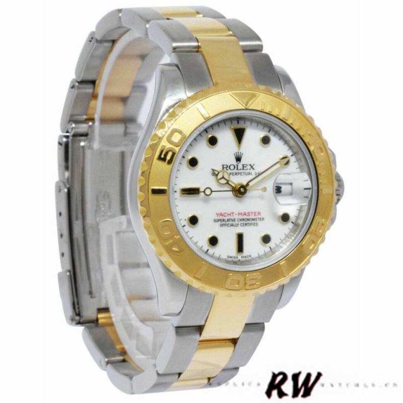 Rolex Yacht-Master 169623 Steel Yellow Gold White Dial 29MM Lady Replica Watch