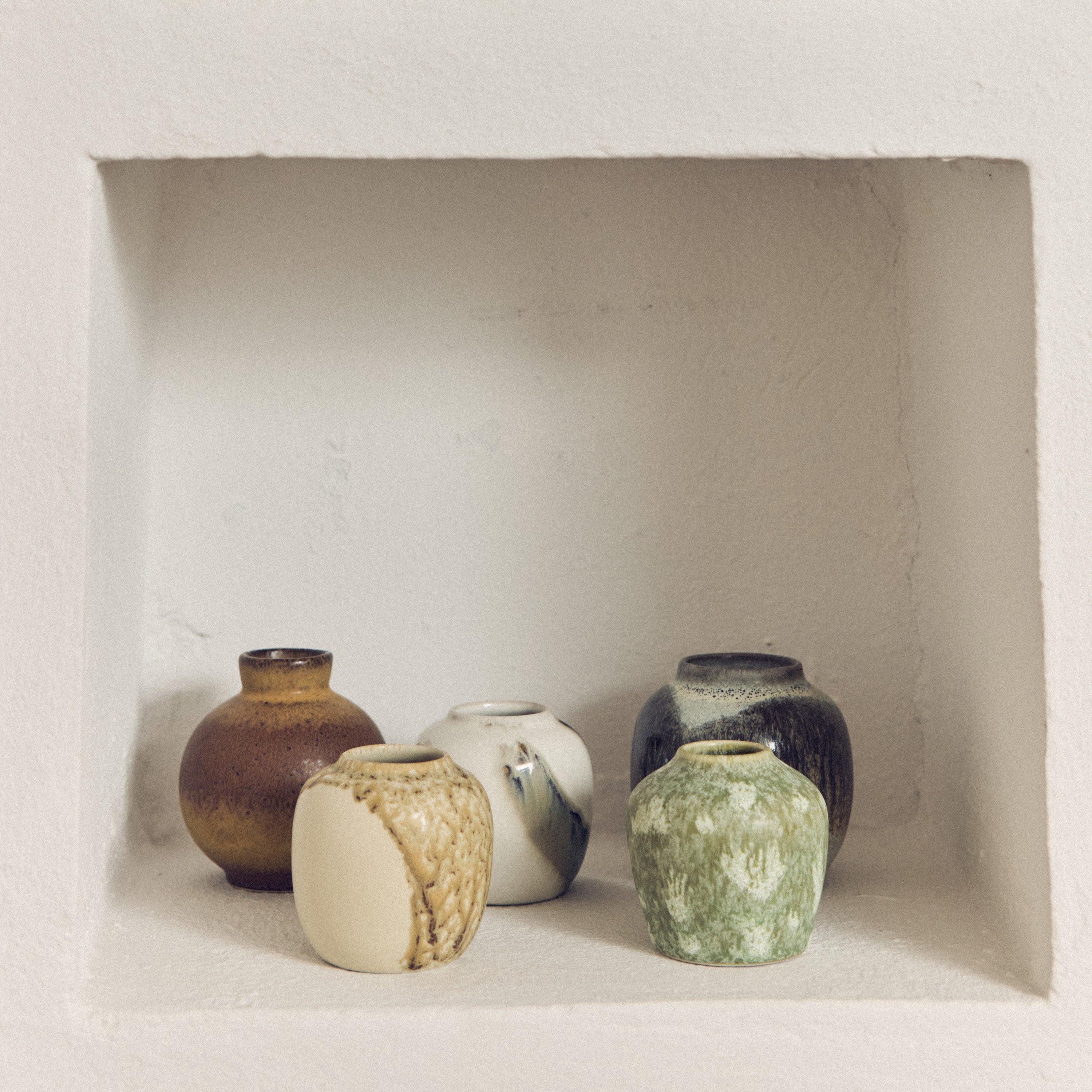 HKliving 70's Ceramics Vaas Set van 5 - Pursuit