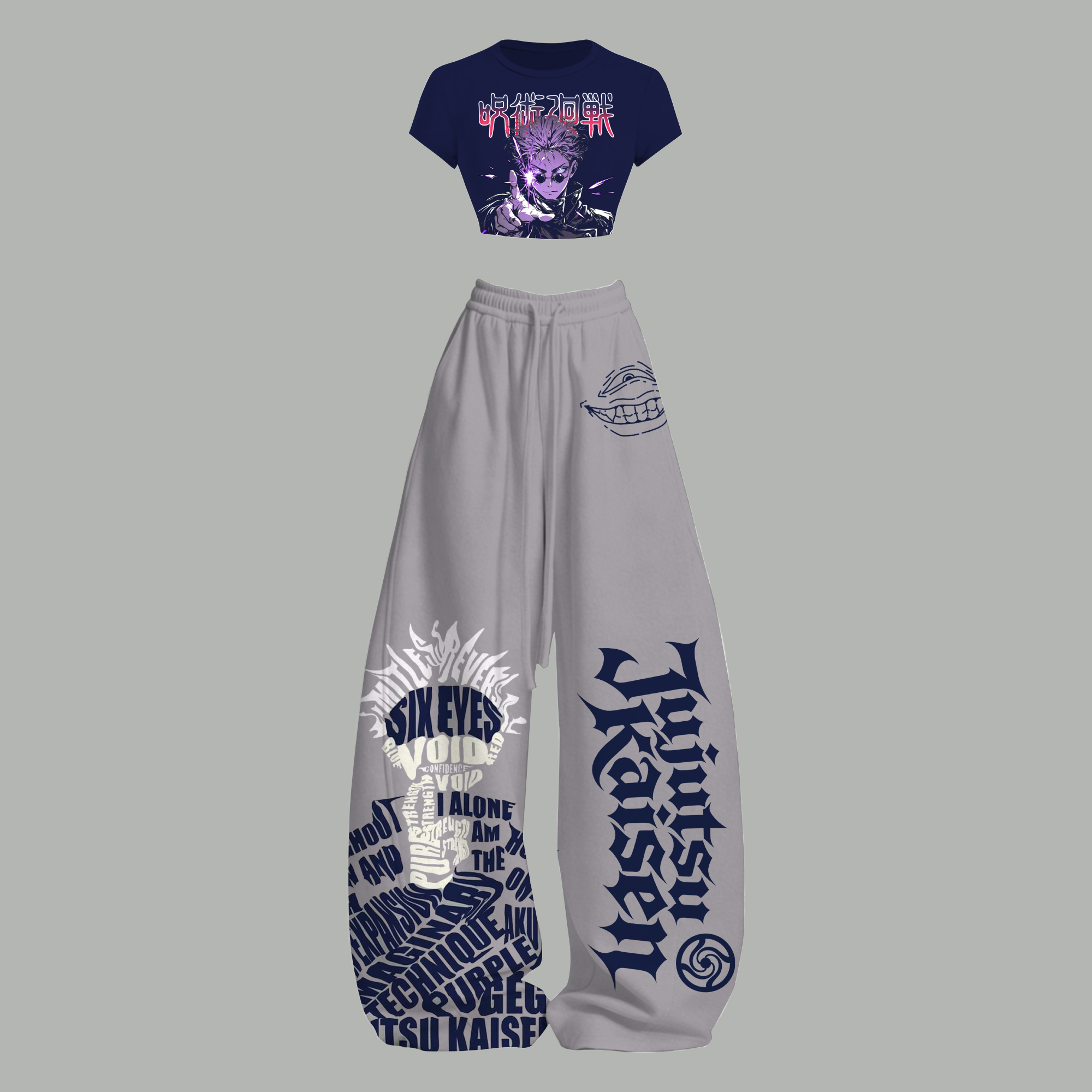Jujutsu Kaisen Top & Elasticated Trousers Two-Piece Set